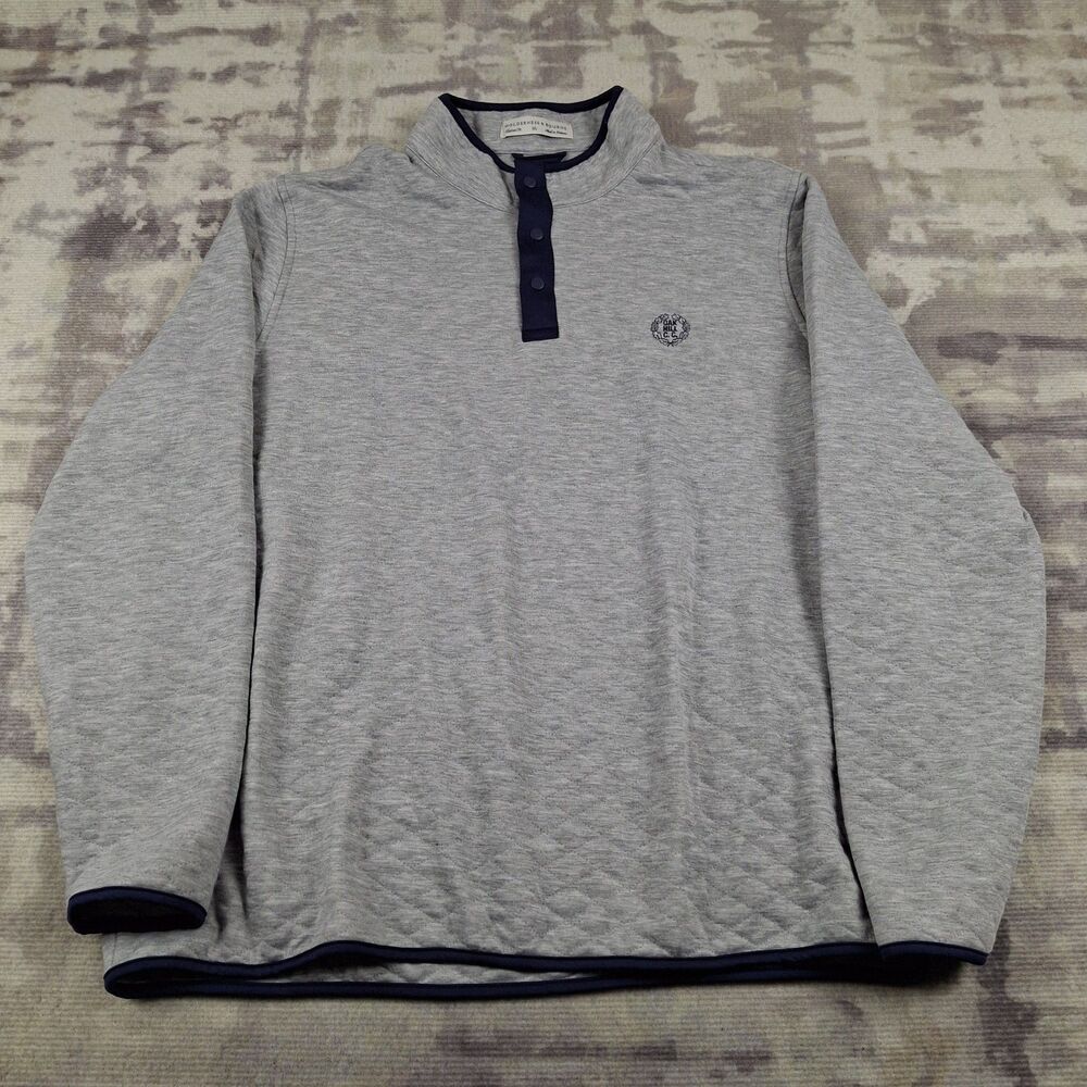Holderness Bourne Sullivan Pullover Mens XL Oak Hill Country Club 1/4 Snap...
